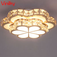 Modern Led Crystal Ceiling Lamp Flower Gold Kitchen Ceiling Chandelier Lights Aisle Corridor Stairs Plafonnier Lustre Luminaire