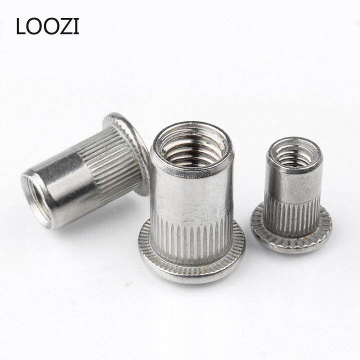 m3-m4-m5-m6-m8-m10-304-stainless-steel-rivnut-flat-head-threaded-nut-vertical-stripe-rivets-insert-nutsert-cap-rivet-nuts-nails-screws-fasteners