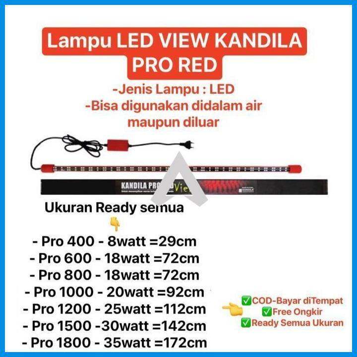 Lampu Led View Kandila Pro Red 600 1800 Lampu Kontes Show Aquarium