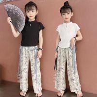 Childrens clothing girl online celebrity summer suit 2023 new summer short-sleeved foreign girl fried street fashion two-piece suit tide.