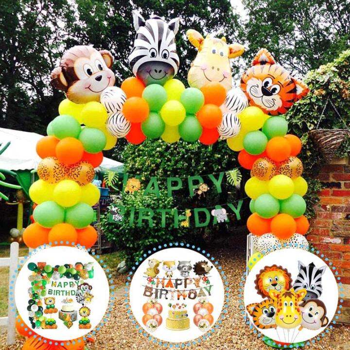 Sport Guy Store Jungle Safari Balloons Happy Birthday Animals Party