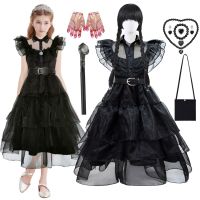 【CC】 Movie Dresses Addams Costume Gothic Wind Adult Kids Children Costumes