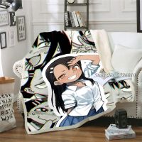 Throw blanket Anime Nagatoro 3D Velvet Plush Blanket Bedspread For Kids Girls Sherpa Blanket Couch Quilt Cover Travel 02