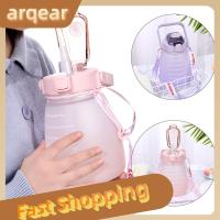 ARQEAR529453 1400มล. เด็กหญิงเด็กชายที่มีเวลาทำเครื่องหมายกันรั่วโรงเรียนขวดน้ำกีฬากลางแจ้งถ้วยน้ำ Botol Minuman ดื่มน้ำ