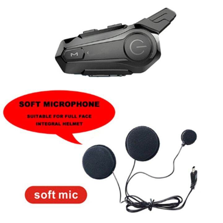 Motorcycle Bluetooth Helmet Intercom Universal Pairing Waterproof