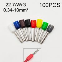 100Pcs Car Accessories Terminal Eletrico Wire Conector Crimp Connectors Terminal Connector Cable End Crimps Insulated Ferrule Electrical Circuitry Par