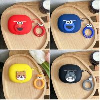 Cartoon Earphone Case Sleeve For OPPO Enco Free 2/2i Silicone Wireless Earbuds Charging Box Protective Cover With Lanyard Wireless Earbud Cases