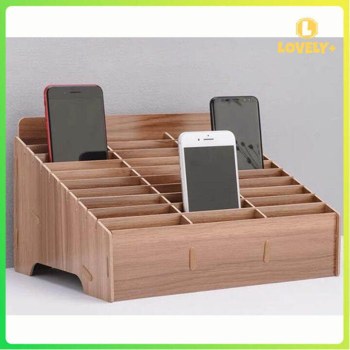 14/30 Grid Wooden Mobile Phone Storage Box For School Classroom Multi ...