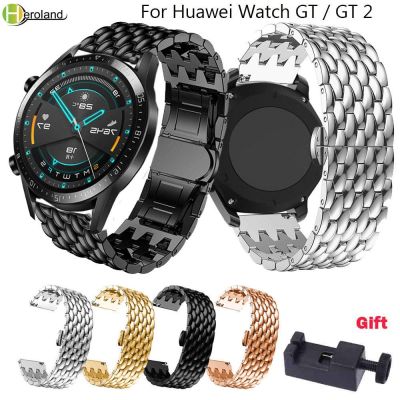 （A Decent035）สายนาฬิกาสำหรับนาฬิกา Huawei Gt/ GT2 46มม. สายสมาร์ทสแตนเลส22มม. สายนาฬิกาสำหรับ HUAWEI WATCH2 Pro/honor Magic Bracelet