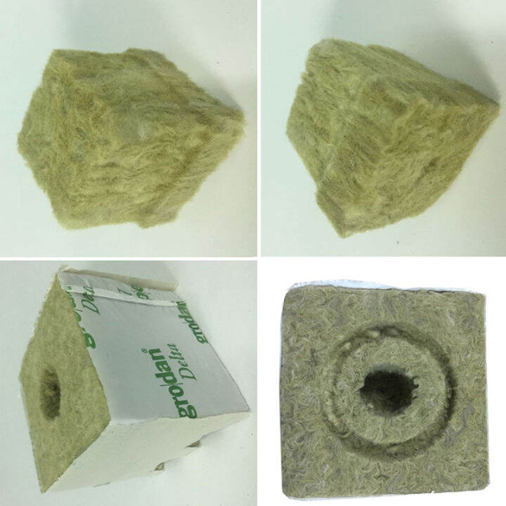 uni-ขนสัตว์หินก้อน-ventilative-เจริญเติบโตด้วยน้ำ-rockwool-ก้อน-soilless-การเพาะปลูก