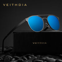 VEITHDIA Uni Stainless Steel Sunglasses Polarized UV400 Mens Round Vintage Sun Glasses Male Eyewear Accessories For Men 3900