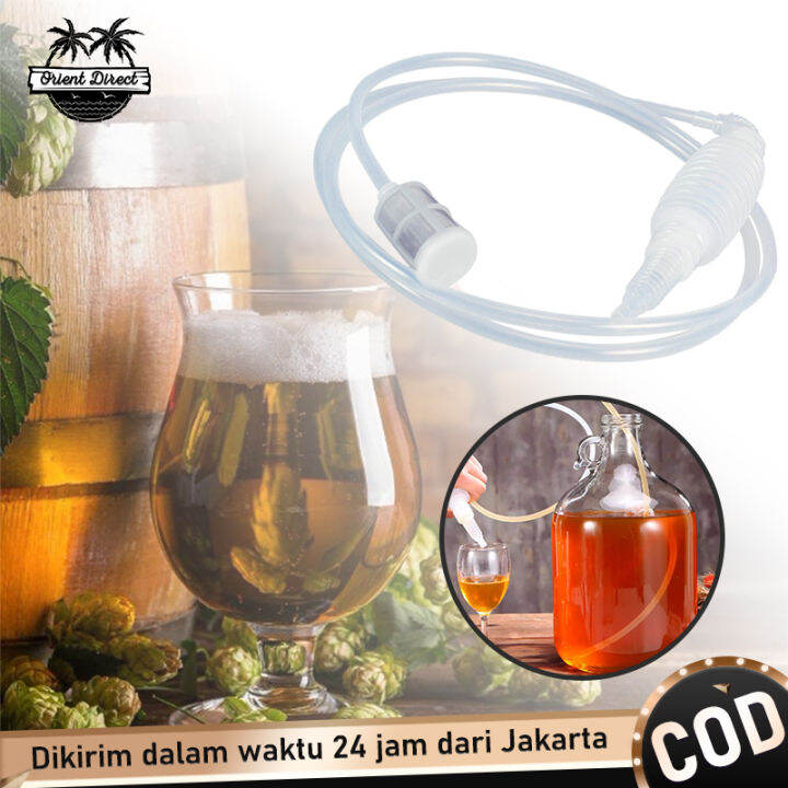 2m Home Brew Siphon Tube Dengan Filter Pembuatan Anggur Hand Siphon