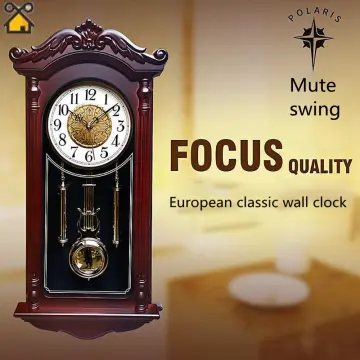 Wooden Pendulum Clock Wall Clock Quartz Movement European Style - China  Pendulum and Quartz Clock price