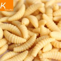 Promotion 20PCS 50PCS 2cm 0.3g Maggot Grub Soft Fishing Lure Hooks Smell Worms Glow Shrimps Fish Lures Accessories