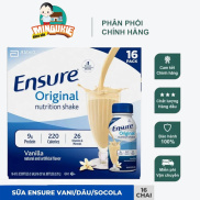 Thùng 16 chai Sữa Ensure Nước hương Vani Ensure Original Vanilla 237ml