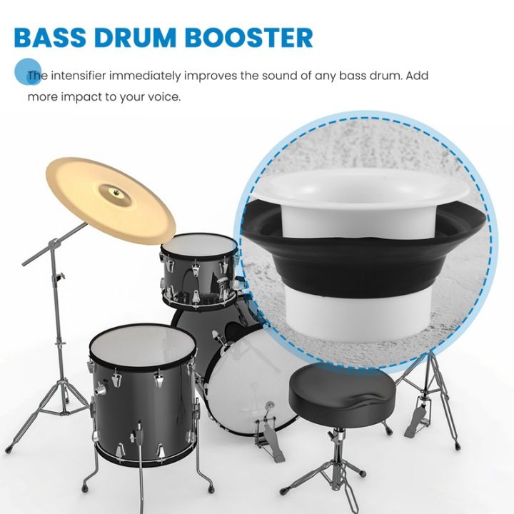 bass-drum-enhancer-abs-rubber-bass-drum-kick-enhancer-with-black-port-hole-protector-mic-hole-drum-head