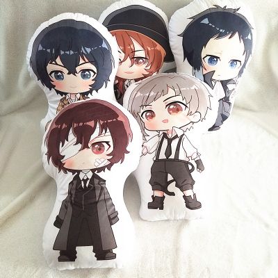 hot【DT】☃○  1 Pcs 10cm Anime Bungo Stray Dogs Dolls Nakahara Chuuya Osamu Dazai Soft Stuffed Pendant Keychain Gifts