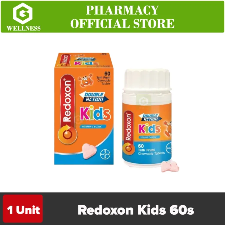 Redoxon Kids Vitamin C 250mg + Zinc Chewable Tutti Frutti 60Tablets ...