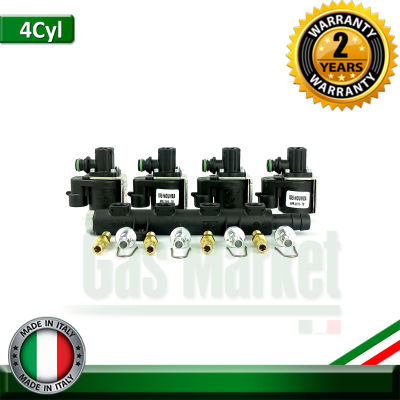 Rail Gas Injector IG5 Noumea 4 cyl - รางหัวฉีดแก๊ส ยี่ห้อ Rail IG5 Noumea 4 สูบ / Rail GAS INJECTOR 4 cyl  สำหรับแก๊ส LPG/CNG ระบบหัวฉีด (รางหัวฉีดแท้จาก Italy)