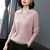 Womens Sweater Vintage Sweaters for Women Long Sleeve Knitted Top Women V-neck Thin Clothing Autumn Apricot Woman Basic Sweater