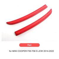 ‘；。【’； 2Pcs Sport Red Carbon Fiber Rear Wing Trim Spoiler Extension Lip Fins For BMW MINI COOPER F55 F56 S JCW 2014-2022