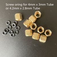 10 pcs Flat UV printer Eco solvent printer ink damper connector O ring nut screw copper connector for ink tube 4mmx3mm