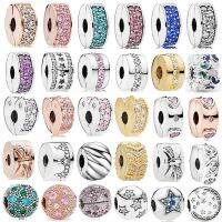 แฟชั่นใหม่ส่องแสงดาวบอลหัวใจคลิป DIY ลูกปัดพอดีเดิมกำไลข้อมือ Pandora เครื่องประดับที่ทำของขวัญยุโรปของผู้หญิง