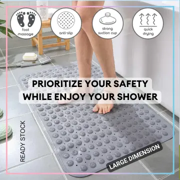 Home Kitchen Bath Bath Rugs Non Slip Shower Mat Anti-Slip Bathroom Mat With  Strong Suction Cups And Holes Odorless Bathtub Mat Machine Washable Bath  Tub Mat Soft Khaki 