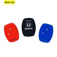 【 Ann-Car】ฝาครอบกุญแจซิลิโคนสำหรับ Honda 2ปุ่มสำหรับ Honda Jazz(Fit) City Civic FD Accord CR-V