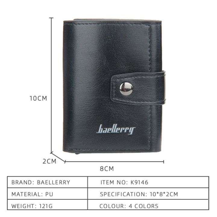 baellerry-กระเป๋าสตางค์สำหรับกระเป๋าใส่บัตรเครดิตแบบ-rfid-คุณภาพสูงเคสกระเป๋าหนังอะลูมิเนียมบางกระเป๋าเงินขนาดเล็กขนาดเล็ก