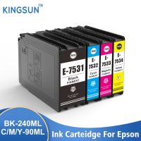 KINGSUN ที่รองรับตลับหมึก T7534 T7533 T7532 T7531สำหรับ WF-6093 Epson Workforce/WF-6593/WF-8093/เครื่องพิมพ์ WF-8593 4สี