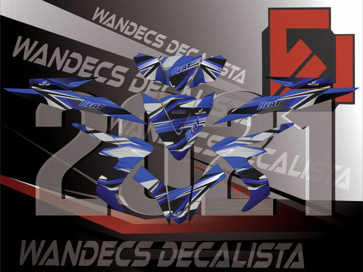 Honda Beat Fi V2 Decals Strips Design by Wandecs Lazada PH