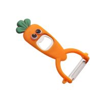 Cartoon Peeling Knife Kitchen Multi-functional Melon Fruit Planer Peeling Scraper Household Plastic Handle Random Color