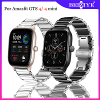 สาย For Amazfit GTS 4 สายนาฬิกา Ceramic สายรัดสแตนเลสของ For Amazfit GTS 4 mini ร์ทวอทช์ luxury Busines สาย