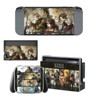 [Enjoy the small store] นักเดินทาง Octopath สติกเกอร์จอยเกม Nintend Switch ผิว Nintendoswitch สำหรับ Nintendo Console Joy-Con ขาตั้งตัวควบคุมกิน