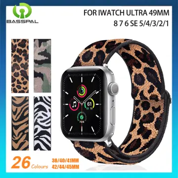 Leopard Print Women Band For iWatch 38 42 41mm For Apple Watch Strap Series  8 Ultra SE 7 6 5 40 44 45mm Stainless Steel Bracelet