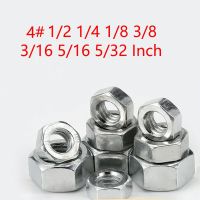 1/2 1/4 1/8 3/8 3/16 5/16 5/32 Inch Carbon Steel Hexagon Nut Zinc Plated Nut English System Hexagon Locking Nuts Nails Screws Fasteners