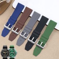 Soft silicone watch strap substitute for Casio Tissot Longines Citizen mens and womens waterproof rubber strap 20 22mm 【JYUE】