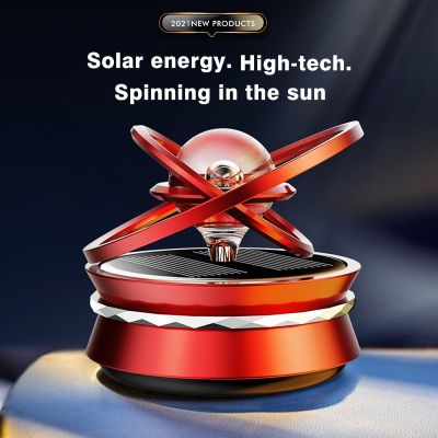 พลังงานแสงอาทิตย์แม่เหล็ก Levitation รถหมุนสร้างสรรค์เครื่องประดับตกแต่งรถพลังงานแสงอาทิตย์ระบบ Planet ผู้ถือน้ำหอมอุปกรณ์เสริม-dliqnzmdjasfg