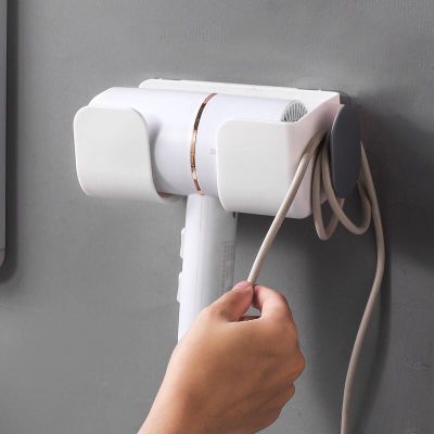 1PC Bathroom Electric Hair Dryer Bracket Punch-Free Wall-Mounted Hair Dryer Shelf Toilet Hair Dryer Storage Rack wall shelf U2 Bathroom Counter Storag