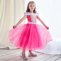 [NNJXD]Kids Girl Baby Princess Aurora Dress Birthday Party Sleeping Beauty Halloween Cosplay Costume