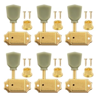 ☈❉☈ 6Pcs Steel Guitar Machine Head 3Lx3R Tuners String Tuning Pegs Keys Accessories Silver/Gold Machine for Gibson Les Paul Guitar