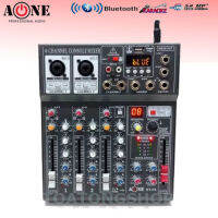 มิกซ์เซอร์ a-one mixe ปรับแต่งเสียง 4ช่อง ผสมสัญญาณเสียง มีบลูทูธ Bluetooth USB รุ่น KT-P4