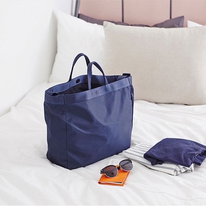 kk57-offer-nylon-travel-handbag-waterproof-portable-clothes-bag-ready-stock