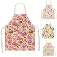 Womens Doughnut Pattern Apron Baking Accessories Apron Womens Ice Cream Sweet Apron Apron Mens Cafe Kitchen Aprons