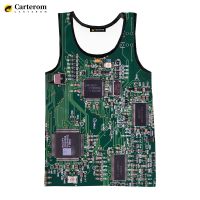 hot【DT】 Chip Printing 2023 New Fashion Sleeveless Shir Men Oversized Quick-drying T-shirt