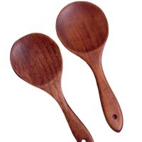 ✹▲✥ Durable Rice Spoon No Odor Rice Spatula Labor-saving Ladle Out Wood Texture Rice Spoon