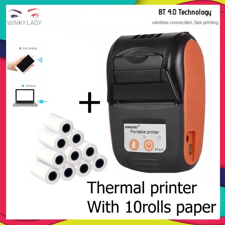 PT-210 Portable Bluetooth Thermal Printer Handheld 58mm Receipt Printer WITH FREE 10 Rolls 57x30mm Thermal Paper | Lazada PH PT-210 Portable Bluetooth Thermal Printer Handheld 58mm Receipt Printer WITH FREE 10 Rolls 57x30mm Thermal Paper | Lazada PH