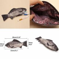 Simulated Crucian Carp Pencil Bag Wallet Creativity Salted Fish Pencil Bag Stationery Box Primary School Children Pencil Bag Pencil Cases Boxes