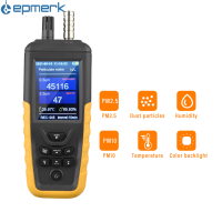 [electronicshop]ตัวนับอนุภาคฝุ่น6ช่อง0 3um/0.5 Μm/1.0 Μm/2.5 Μm/5.0 Μm/10um PM2.5 PM10เครื่องตรวจจับ3.2นิ้วหน้าจอสี TFT ด้านหลังจอสีเครื่องทดสอบคุณภาพอากาศอุณหภูมิจอภาพความชื้นบ้านสำนักงาน